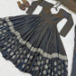 Charcoal Vichitra Silk Anarkali Palazzo Set