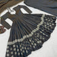 Charcoal Vichitra Silk Anarkali Palazzo Set