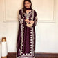 Navy Embroidered Kaftan Suit