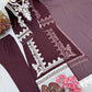Navy Embroidered Kaftan Suit