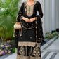 Embroidered Chinon Silk Sharara Suit Set