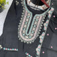 Embroidered Chinon Silk Sharara Suit Set