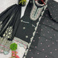 Embroidered Chinon Silk Sharara Suit Set