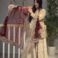 Ivory Chinon Kurta Skirt Set with Dupatta