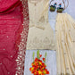 Ivory Chinon Kurta Skirt Set with Dupatta