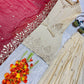 Ivory Chinon Kurta Skirt Set with Dupatta