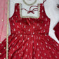 Maroon Jacquard Anarkali Suit with Dupatta