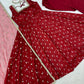 Maroon Jacquard Anarkali Suit with Dupatta
