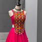 Rani Pink Mirror Work Lehenga Choli