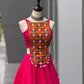 Rani Pink Mirror Work Lehenga Choli