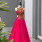 Rani Pink Mirror Work Lehenga Choli