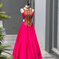Rani Pink Mirror Work Lehenga Choli