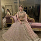 Blush Pink Net Lehenga with Zari Sequin Work