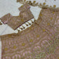 Blush Pink Net Lehenga with Zari Sequin Work