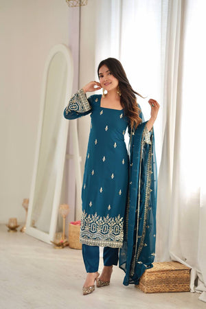 Crimson Sequin Beaded Kurta Suit
