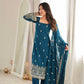 Crimson Sequin Beaded Kurta Suit