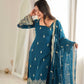 Crimson Sequin Beaded Kurta Suit