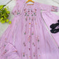 Mul Chanderi Embroidered Anarkali Set