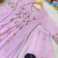 Mul Chanderi Embroidered Anarkali Set