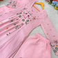 Mul Chanderi Embroidered Anarkali Set