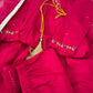 Pink Roman Silk Angrakha Anarkali Set
