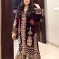 Embroidered Velvet Kurta Sharara Set