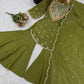Designer Embroidered Silk Palazzo Suit with Dupatta