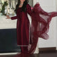 Embroidered Tissue Organza Silk Suit Set with Dupatta