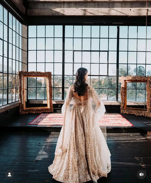 Kasturi Silk Heavy Sequins Embroidered Lehenga Set with Dupatta