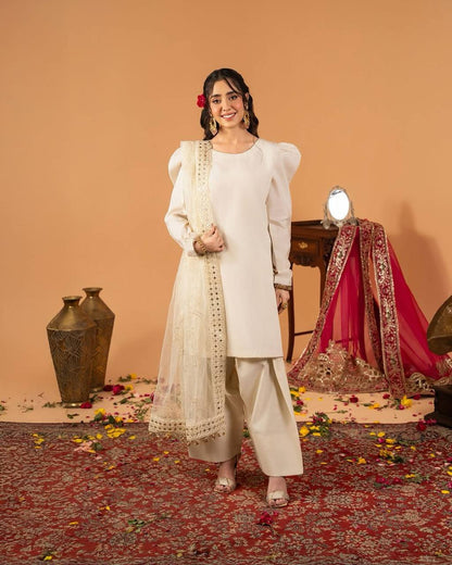 Crepe Silk Kurta with Farshi Salwar Suit