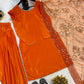 Crepe Silk Kurta with Farshi Salwar Suit
