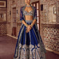 Navy Blue Thai Silk Lehenga with Sequin Work
