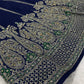 Navy Blue Thai Silk Lehenga with Sequin Work