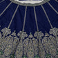 Navy Blue Thai Silk Lehenga with Sequin Work