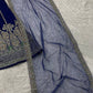 Navy Blue Thai Silk Lehenga with Sequin Work