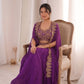 Embroidered Crepe Sharara Set with Shrug