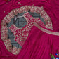 Embroidered Crepe Sharara Set with Shrug
