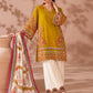 Mustard Embroidered Cotton Kurta Palazzo Set