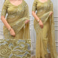 Rose Zari Embroidered Shimmer Silk Saree
