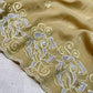Rose Zari Embroidered Shimmer Silk Saree