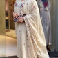 Cream Roman Mul Embroidered Kurta Set