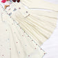 Cream Roman Mul Embroidered Kurta Set