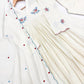 Cream Roman Mul Embroidered Kurta Set