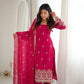 Crimson Sequin Beaded Kurta Suit