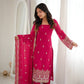 Crimson Sequin Beaded Kurta Suit