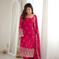 Crimson Sequin Beaded Kurta Suit