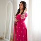 Crimson Sequin Beaded Kurta Suit