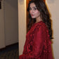 Red Tonal Embroidered Anarkali Suit Set