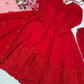 Red Tonal Embroidered Anarkali Suit Set