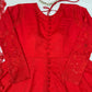 Red Tonal Embroidered Anarkali Suit Set